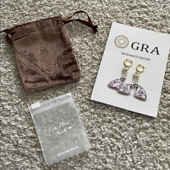 Moissanite Earrings - Picture 2 of 4